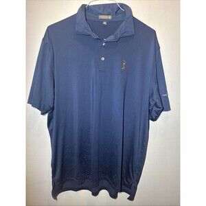XL Peter Millar Summer Comfort The Players Cup Blue Polo Patch Shirt Men’s